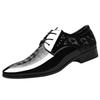 Spring New Glossy Leather Shoes Men's Business Dress Shoes Large Size Men's Shoes Versatile Wedding Shoes
