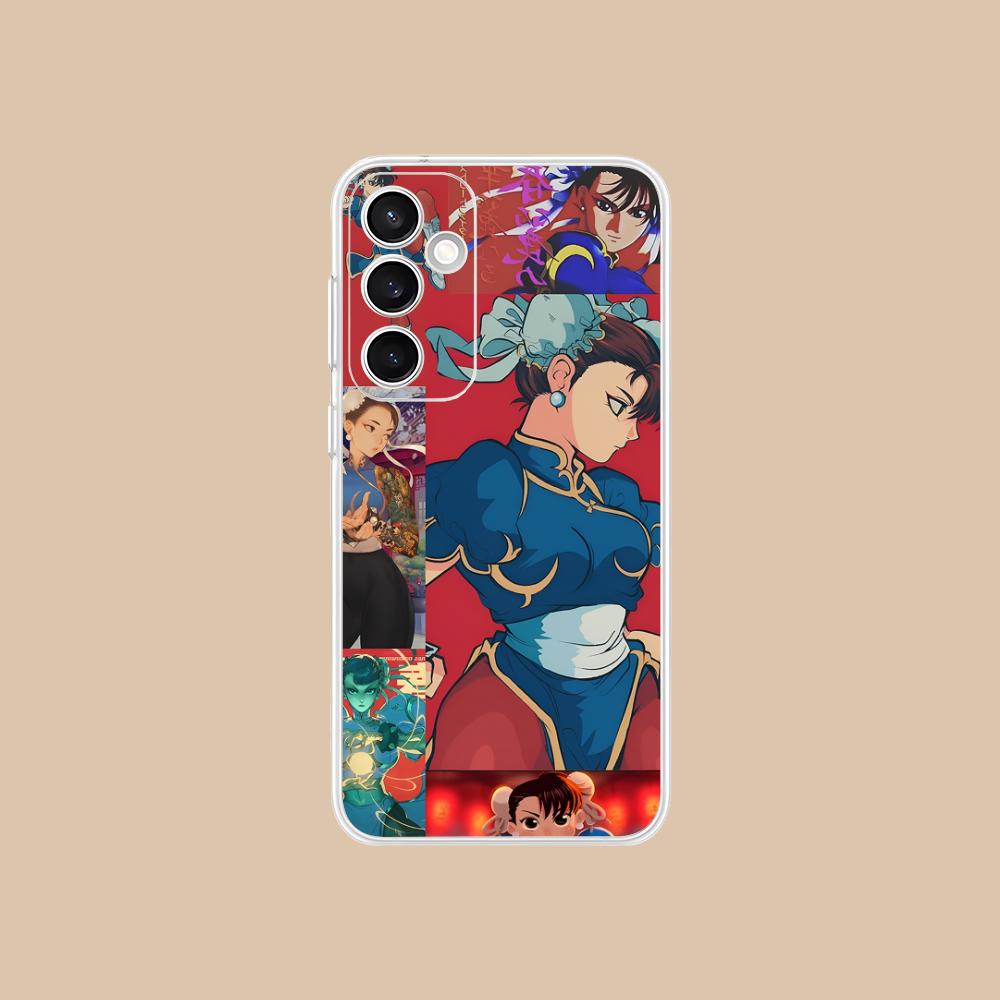 Street Fighter Chunli Phone Case for Samsung Galaxy S25 S24 S23 S22 S21Plus FE Ultra Clear Colorful Cover Cover Smartphone