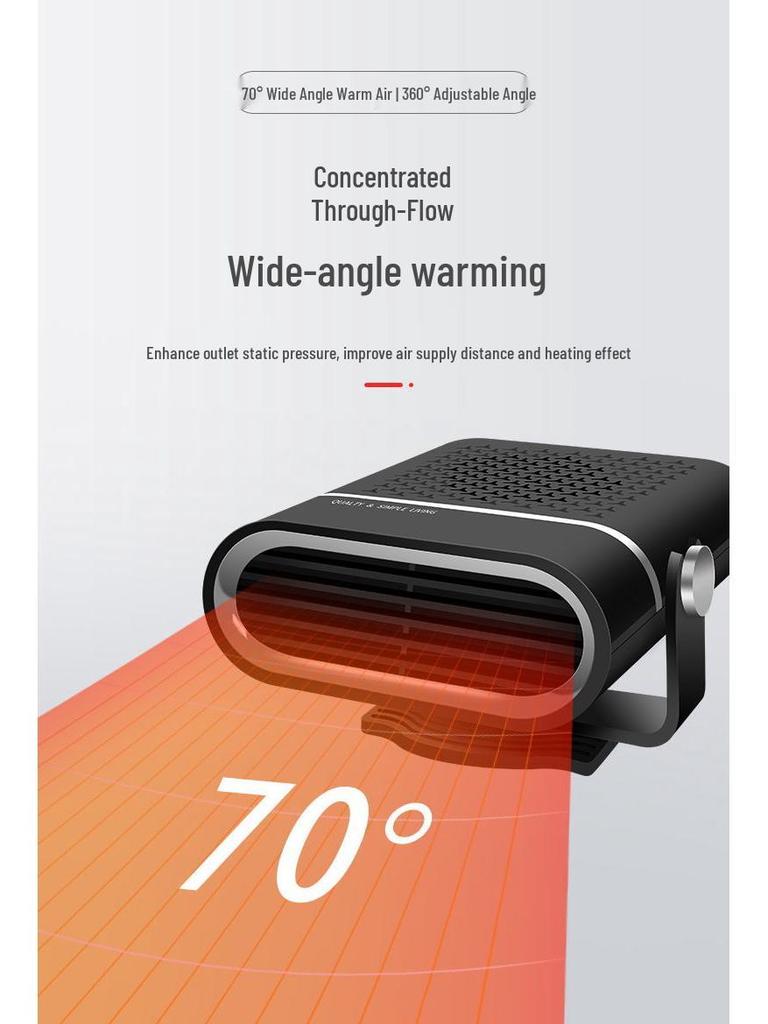 12V/24V Fast Heating Car Heater & Winter Defogging Fan for Trucks