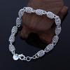 Bracelet Elegant Anti-rust Women Silver Plated Hollow Ball Bangle Chain for Travel