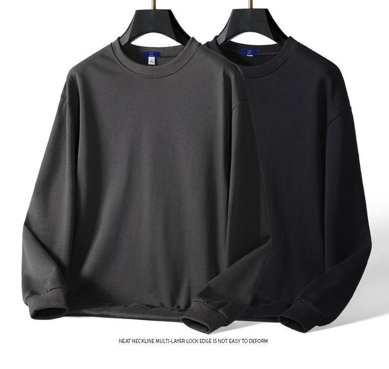 Men's Autumn & Winter Long Sleeve Crew Neck Sweatshirt – Trendy, Loose-Fit, Plus-Size, Casual Printed T-Shirt for Youth & Students
