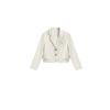Simple Yet Stylish Short White Suit Jacket for Women In Spring and Autumn