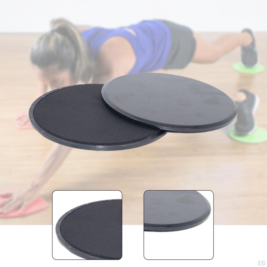 2 Pieces Core Slider Sliding Discs Abdominal Training Lightweight Double Sided Ab Pads Exercise