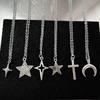 Vintage Gothic Star Moon Cross Necklace Punk Pendant Jewelry Birthday Gift for Women Halloween, Daily Wear & Special Occasions