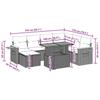 8-teiliges Gartensofa-Set mit Kissen Schwarzes Poly-Rattan