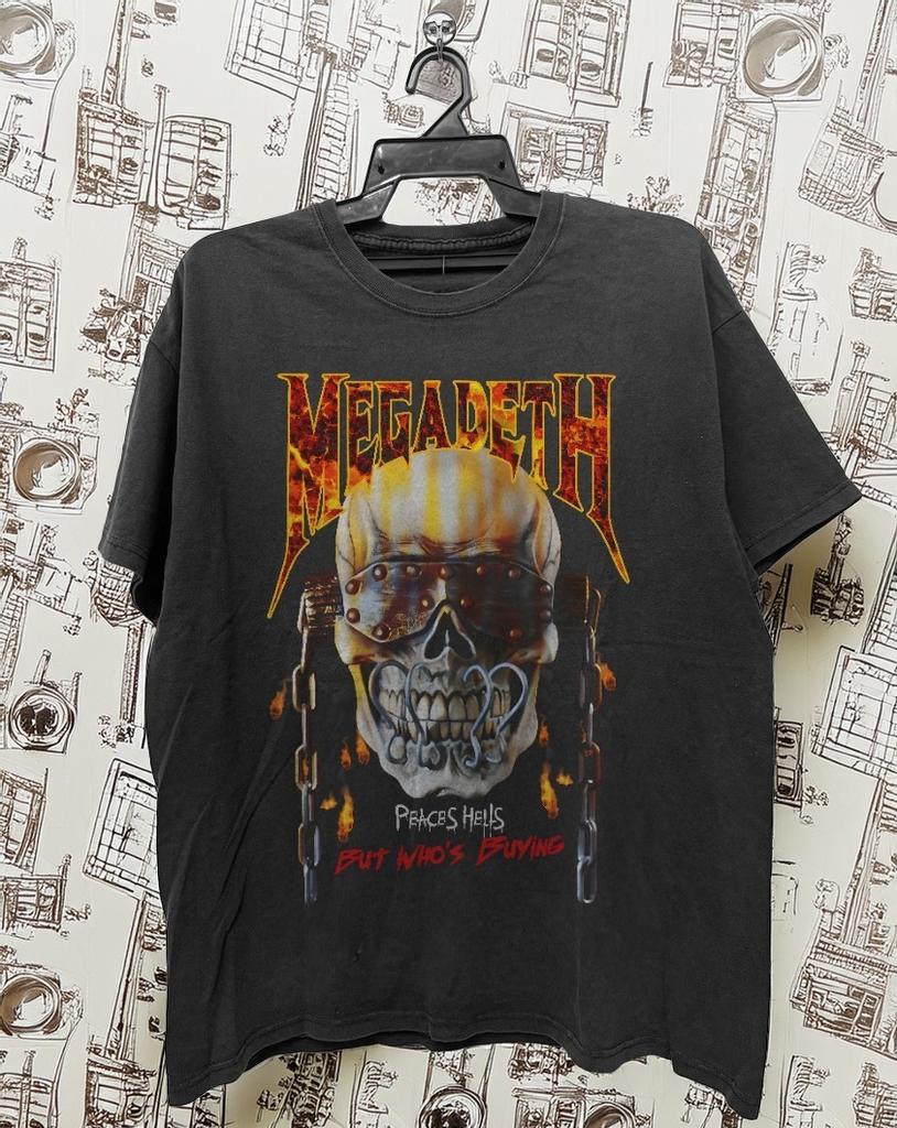 Megadeth Peace Sells Vintage Style Unisex Black T-Shirt Size S-5XL