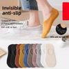 Frühlings- und Sommersocken, Damen Unsichtbare Kurze Socken, Dünne Flachmündige Silikon Anti-Rutsch und Nicht-rutschende Fersensocken, Einfarbige Socken
