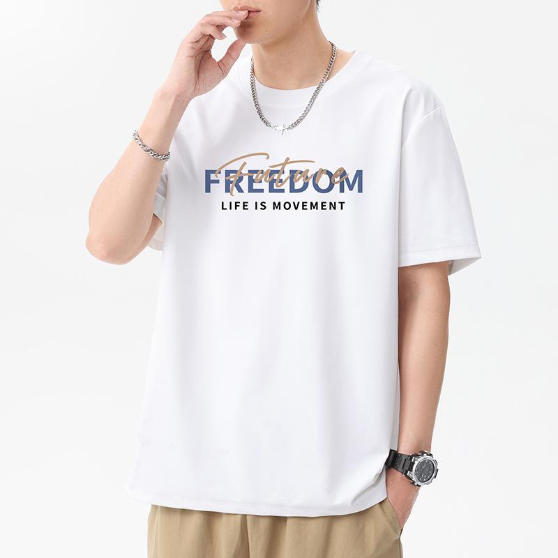 Multicolor Oversized Men's Short Sleeve T-Shirt 100% Cotton Man Streetwear Tee