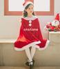 Cnstone Christmas Santa Claus Outfit Set for Costume for Events 3-Piece Girls, Dress, Kids' (Red, 110cm/M)