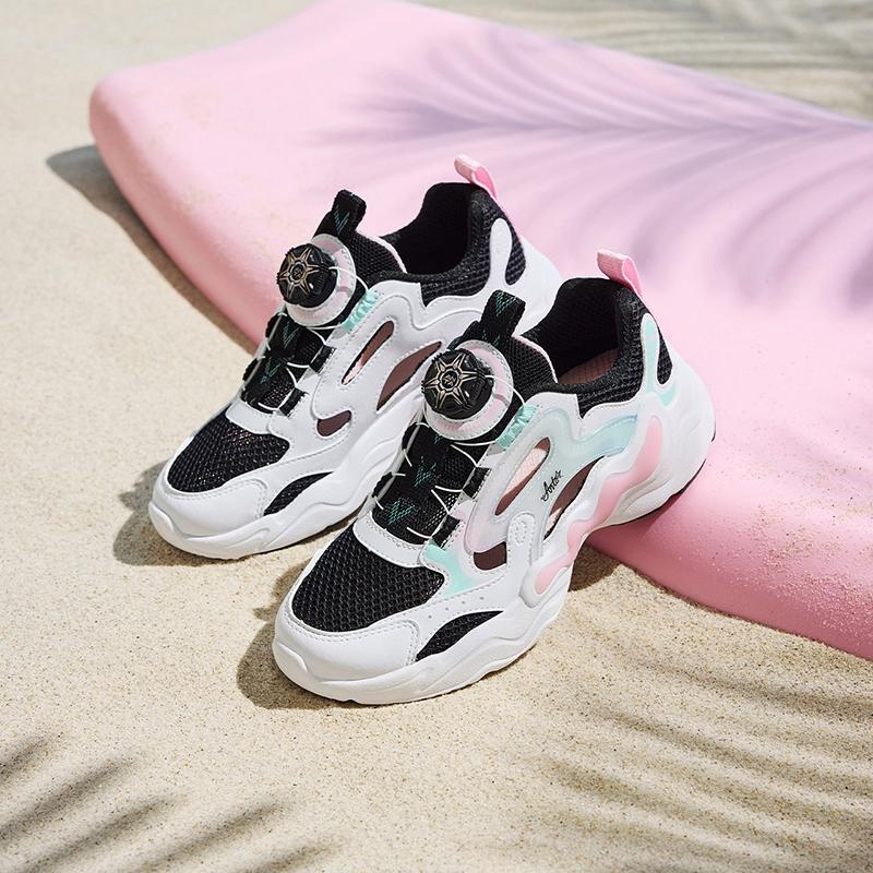 Anta Kids Cloud Escape Synthetic Leather Fabric Trendy Fashion Comfortable Versatile Hollow Cool Outdoor Sports Shoes Men Sneakers A322426910H