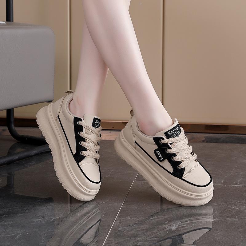 Small Height Increase Women's Shoes Small White Shoes Women's Platform Sports Board Shoes Internet Celebrities Show Small Feet New Women's Shoes KT-27