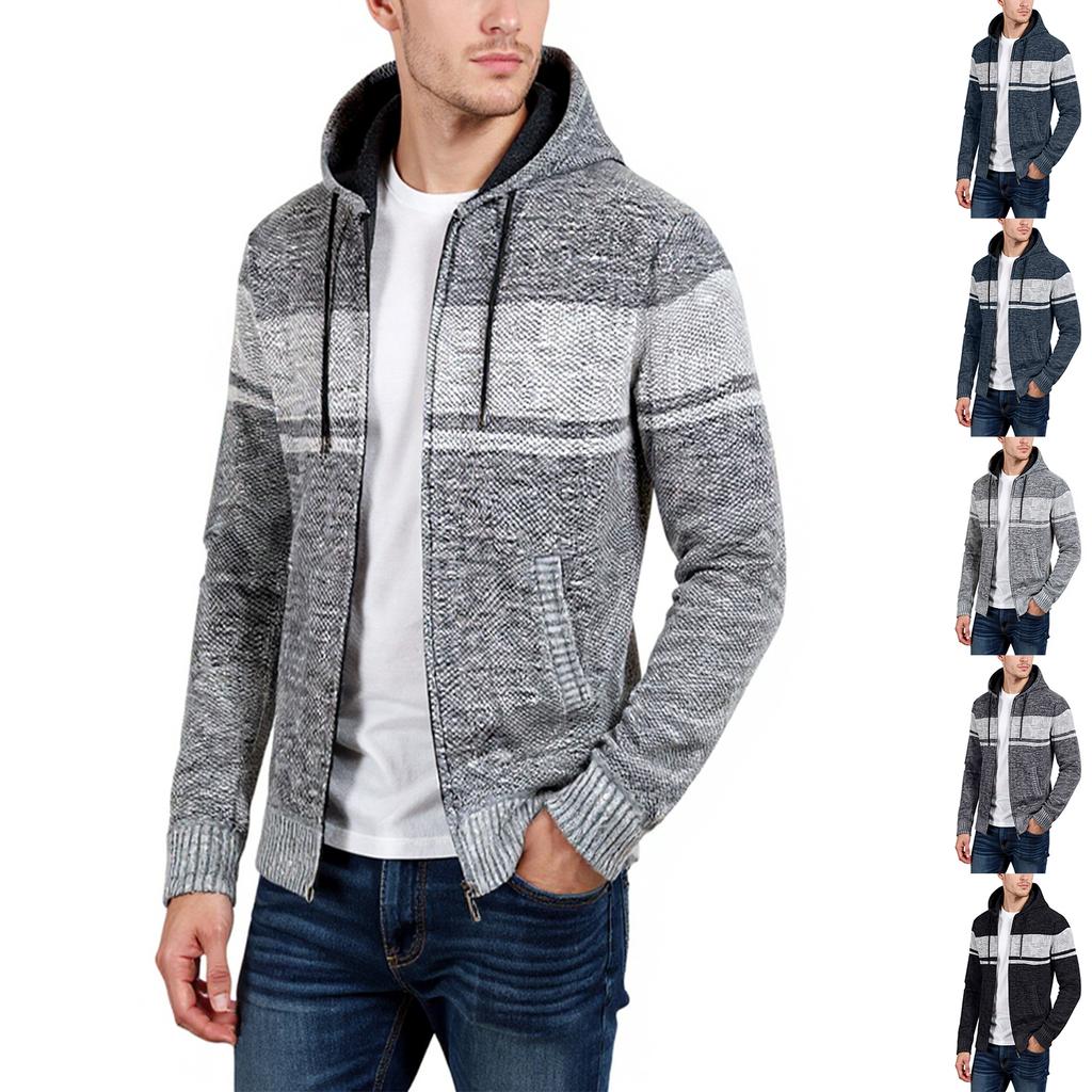 Cardigan Leisure Loose Hooded Hood Knitted Sweater