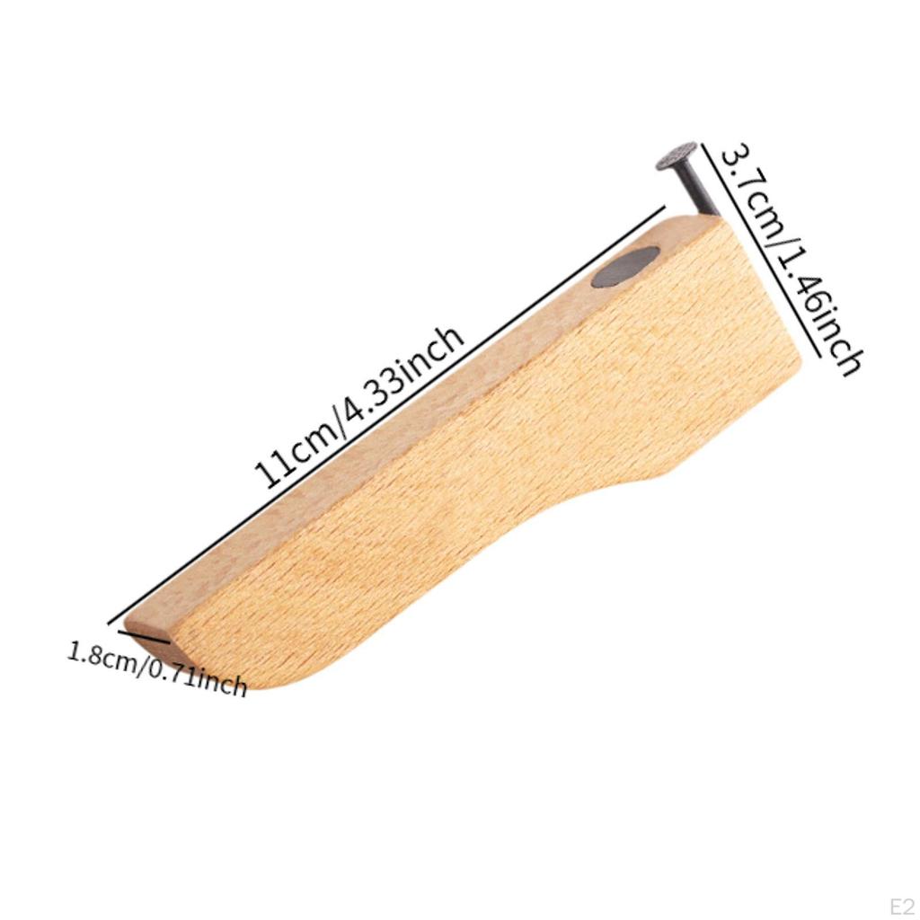 Beer Bottle Opener, Cap Opener for Refrigerator, Flat with Wooden Handle