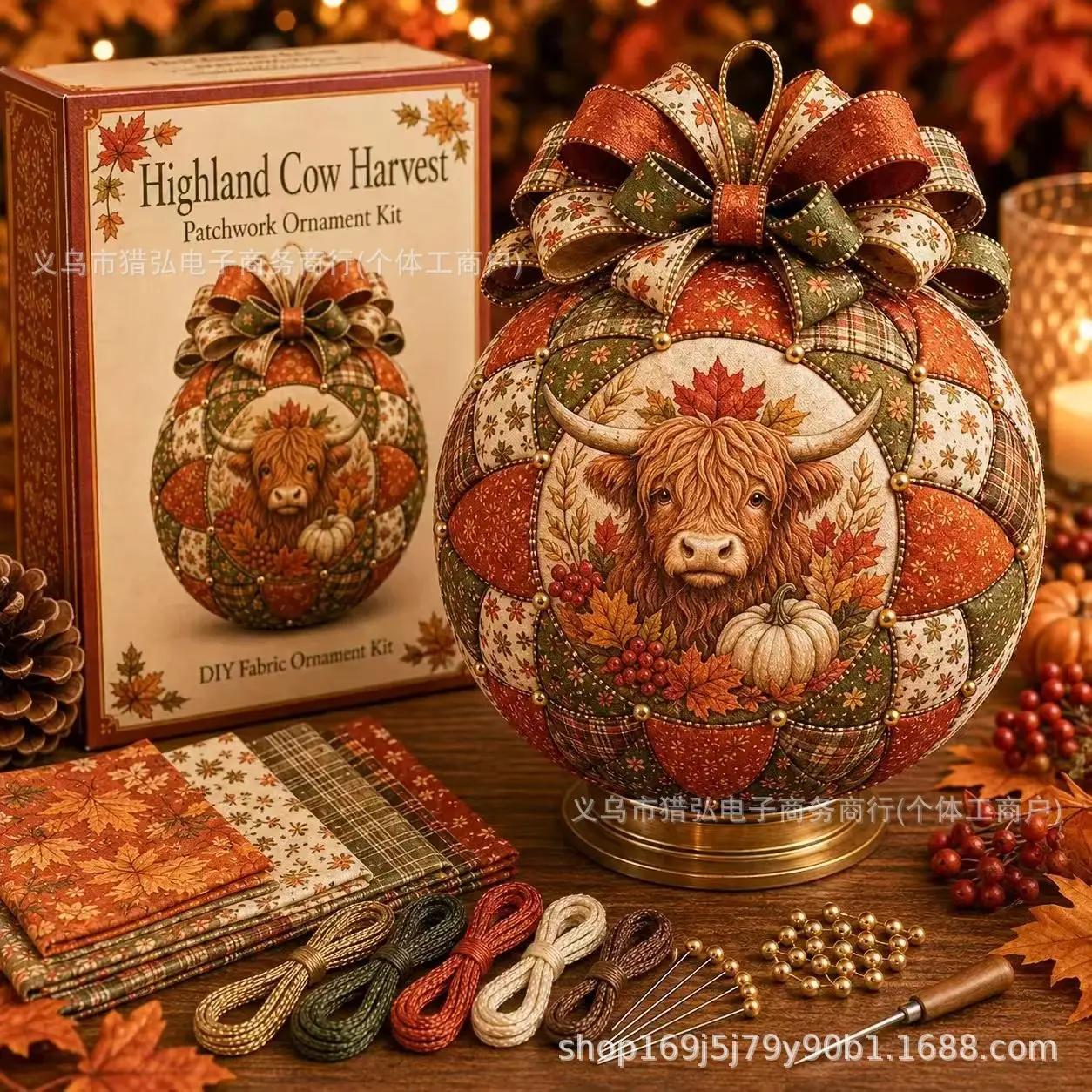 DIY Kerst Patchwork Ornament Kit Peperkoekman Vintage Gewatteerde Naaiballon Handgemaakte Knutsel Beginner Boom Decor Feestcadeaus