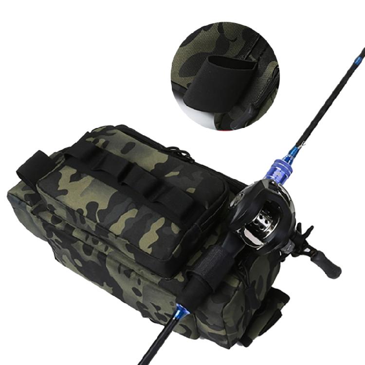Waterproof Fishing Gear Bag Outdoor Shoulder Crossbody Bag Fishing Tackle Backpack Multipockets Lures Gear Shoulder Bag