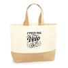 I Can't I Have Bike Minimalist Bag I Can't | Cotton Tote Bag with Jute Bottom 18 L 48 × 37 × 13 Cm | Market Shopping Beach