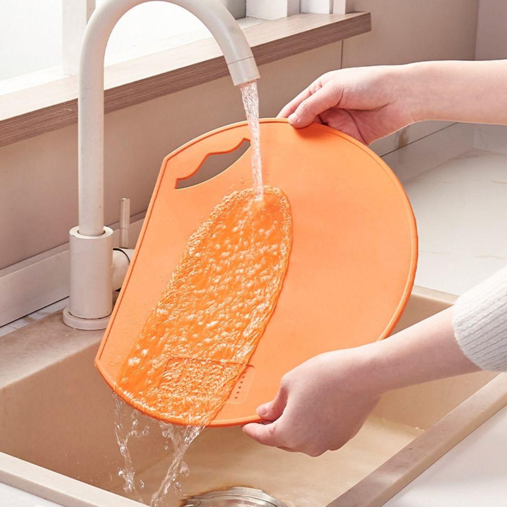 Anti-Mold Kitchen Chopping Block Flexible Non-Slip Cutting Mat Thickened TPU Cutting Board Fruit