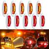 10x Amber 3LED Red 4" Side Marker Lights Clearance Lamp Truck Trailer Waterproof