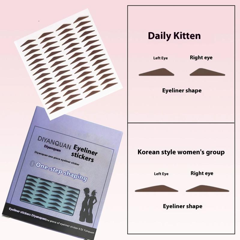 300 Stück/Box Wasserfeste Eyeliner Stempel Aufkleber Ein-Stab Formgebung Einfach zu Verwenden Wasserfest Schweißresistent Schweißresistent