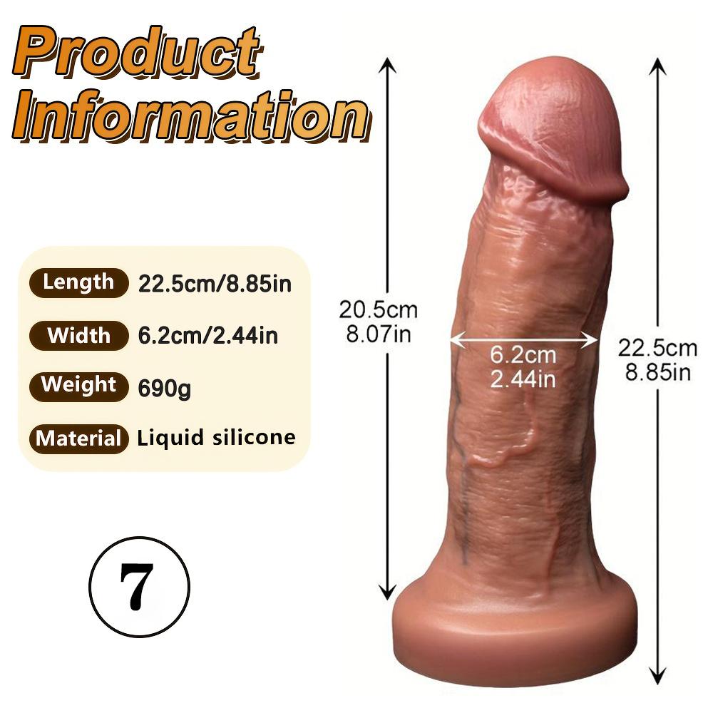 Soft Realistic Dildo in 10 Sizes,Lifelike Silicone Penis with Smooth Texture & Ergonomic Shape,Strong Suction Cup Adult Toy for Anal &Vaginal Pleasure