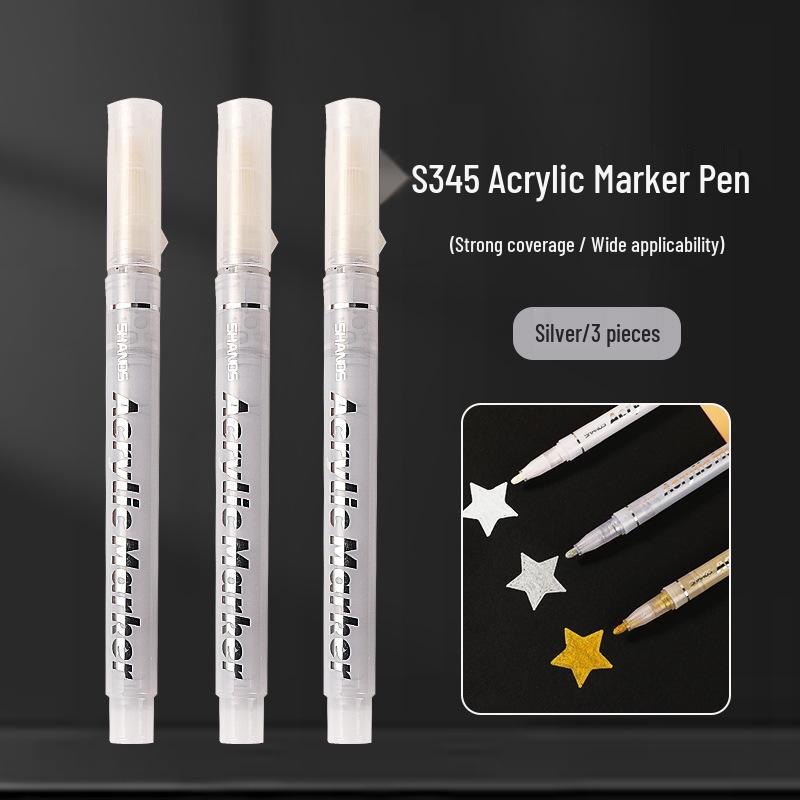 Gold Silver White Kids' Doodling & Drawing Acrylic Paint Marker Pen