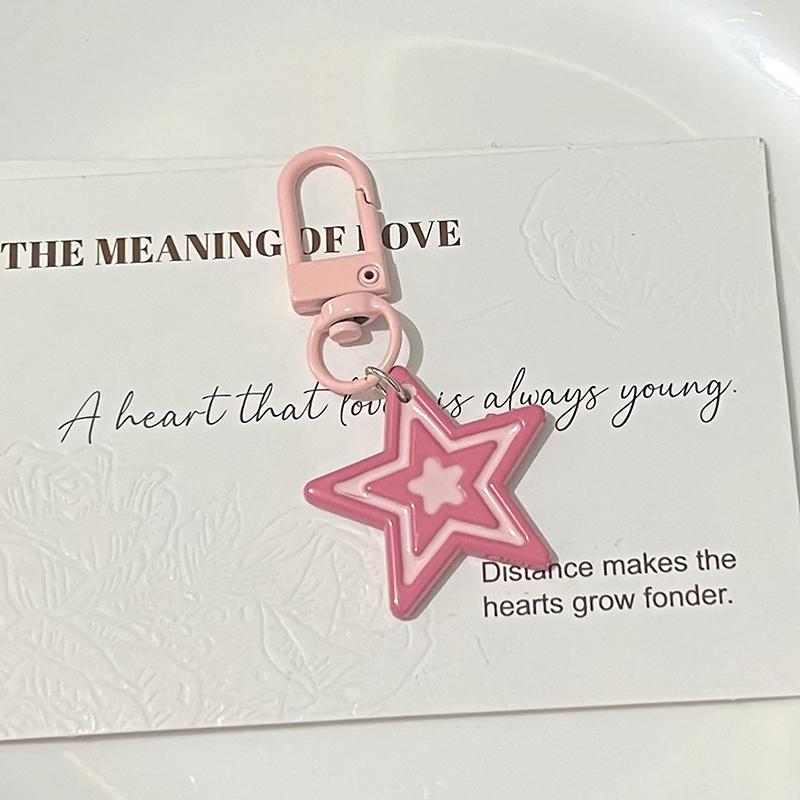 

Милый кулон в виде пентаграммы брелок для девочек-студенток звезда телефон брелок ювелирные изделия подарки рюкзак наушники чехол украшения подвески розовый