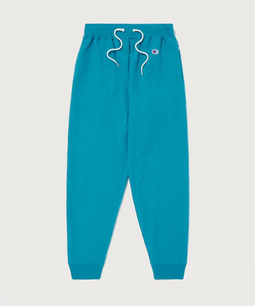 Champion Women'S Reverse Weave Jersey String Jogger Pants Turquoise Blue
