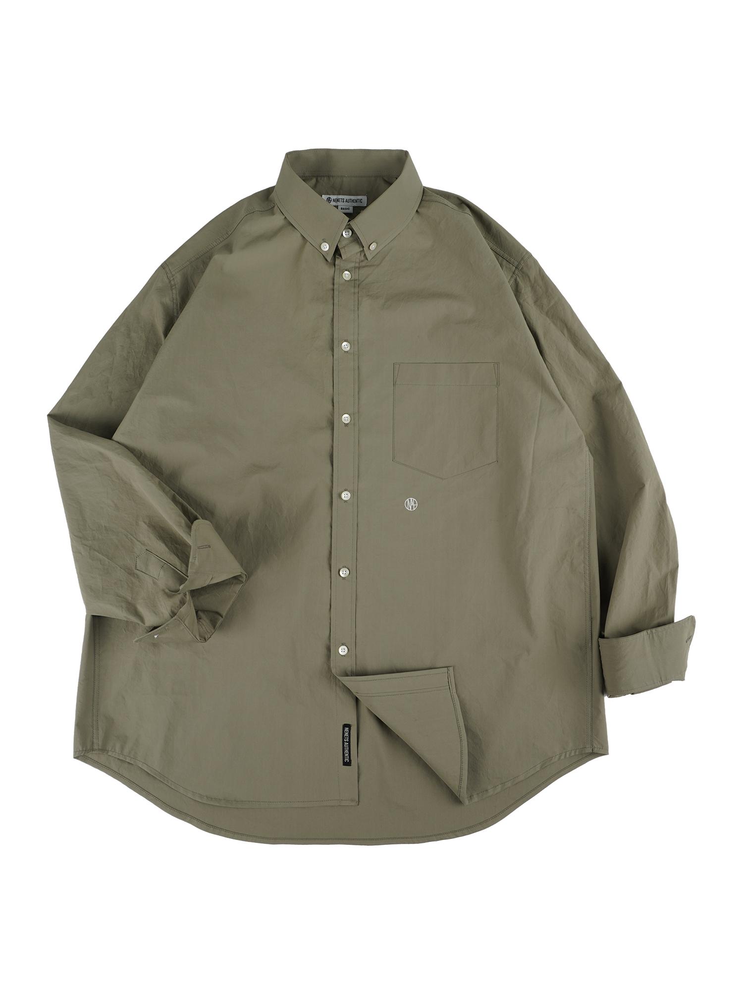 Nenets Authentic City Logo Overfit Shirts Khaki Khaki/Basic(M)/Free