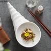 Ren Vit Oregelbunden Keramisk Dim Sum Tallrik Restaurang Kreativ Desserttallrik Sushi Tallrik Molekylär Gastronomi Specialitet Porslin