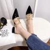 French Niche Pointed Fairy Wind Slope Heel Bag Head Cool Slippers Female 2025 Summer New Outer Wear Rivet Flat Sandals
