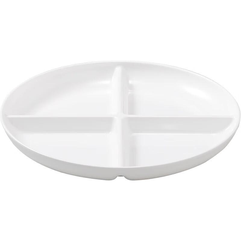 Four-Compartment Melamine Divided Dinner Plate
