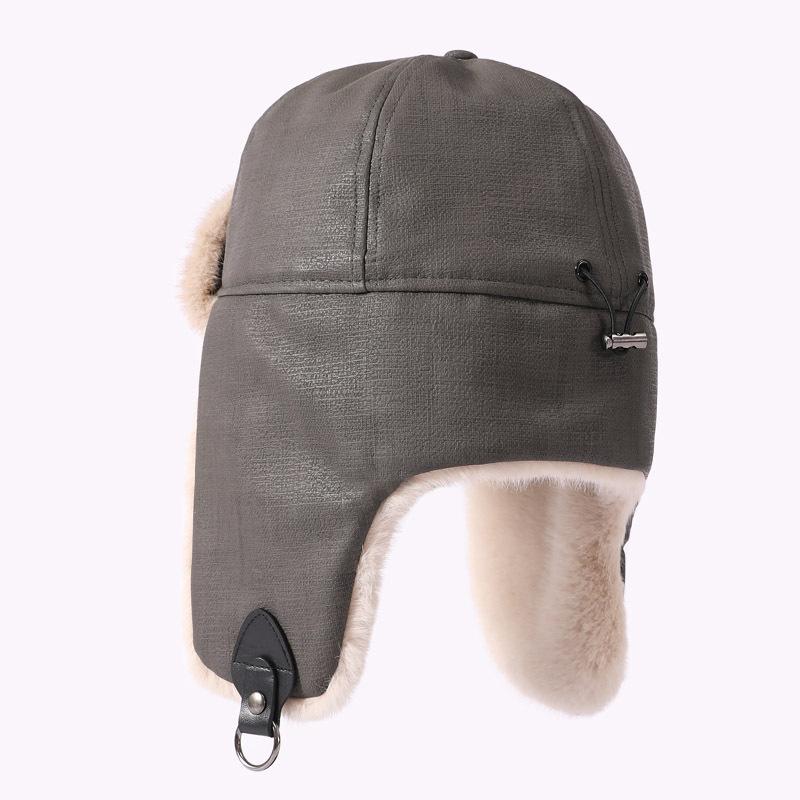 Imitation Fur Mink Hair Hat Female Fall and Winter Plush Fisherman Hat Khaki Senior Show Face Small Warm Ear Protection Lei Feng Hat