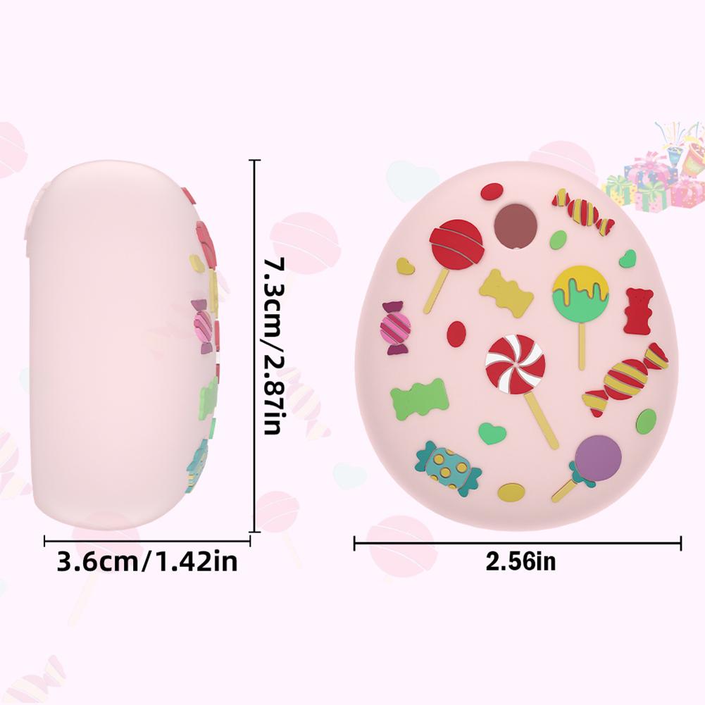 Silicone Protective Cover Shockproof Soft Case Cover with Carabiner Protective Skin Sleeve Shell Compatible with Tamagotchi Pix