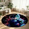 Vegeta Printed Round Crystal Velvet Rug Soft Non Slip Floor Carpet For Bedroom Holiday Gift