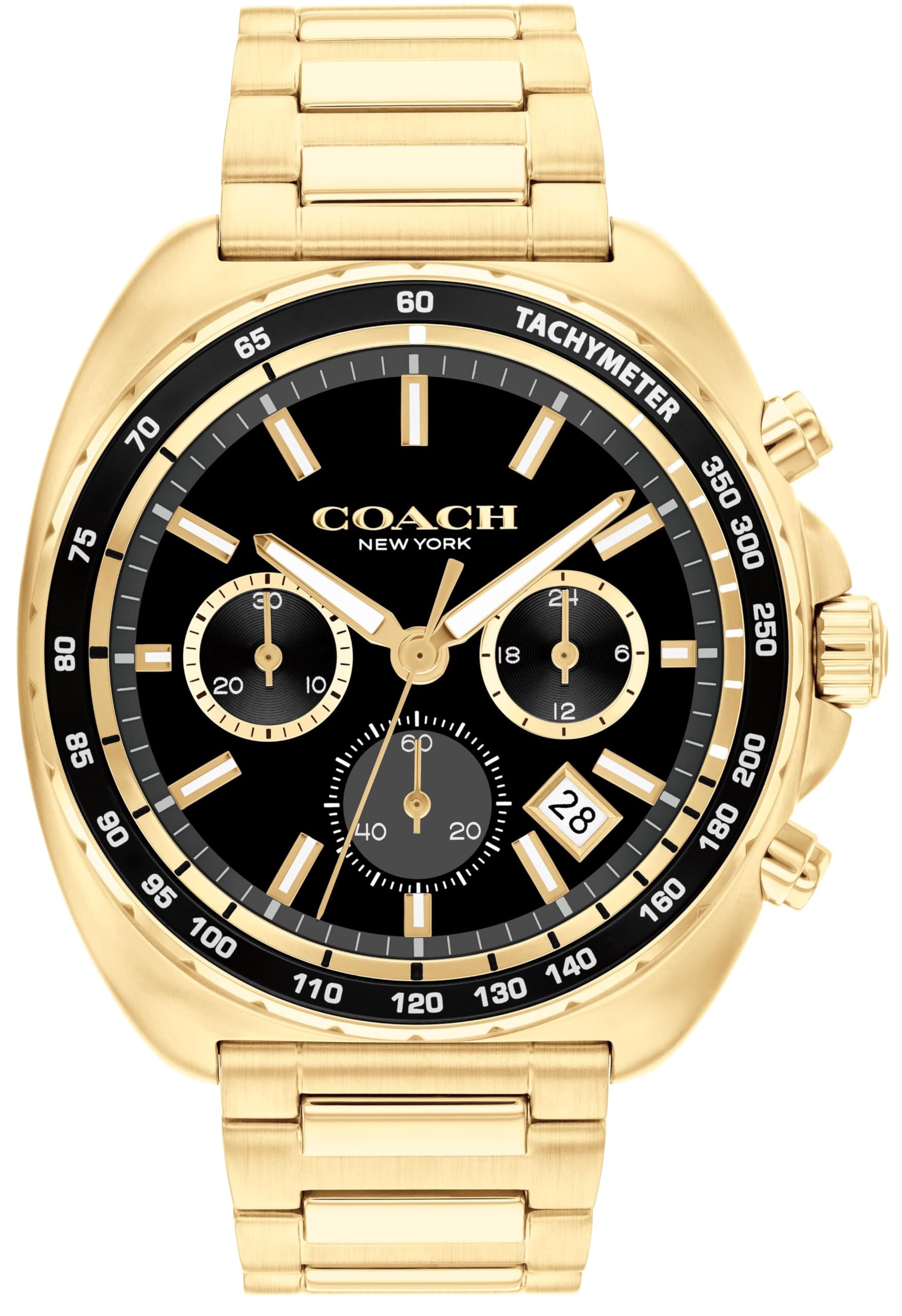 

Coach CHARTER 14602703 Gold Watch Men s чорний