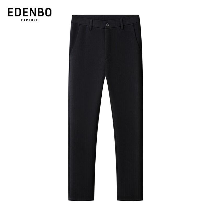 

Edenbo Men s Striped Knit Straight-Leg Business Casual Pants 37 (180/96B)