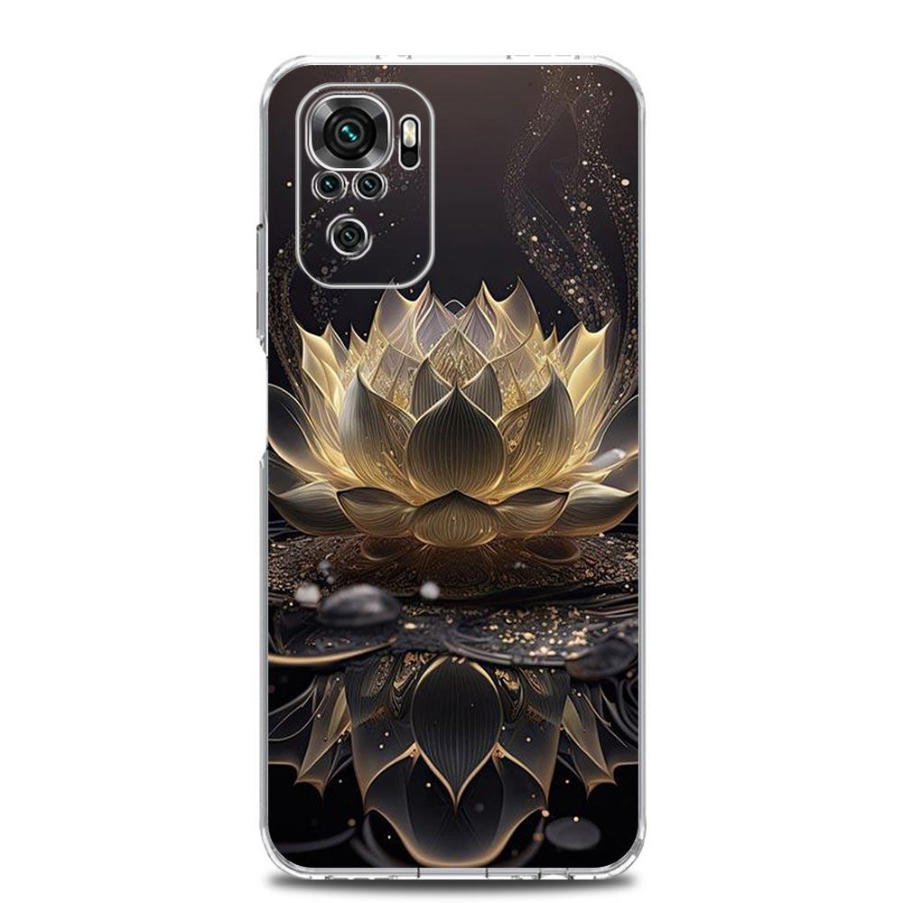 Luxury Lotus Flower Soft TPU Phone Case For Xiaomi Redmi Note 15 14 13 12 4G 10 11 Pro Plus 5G 14C 13C 12C 10C 9A Cover