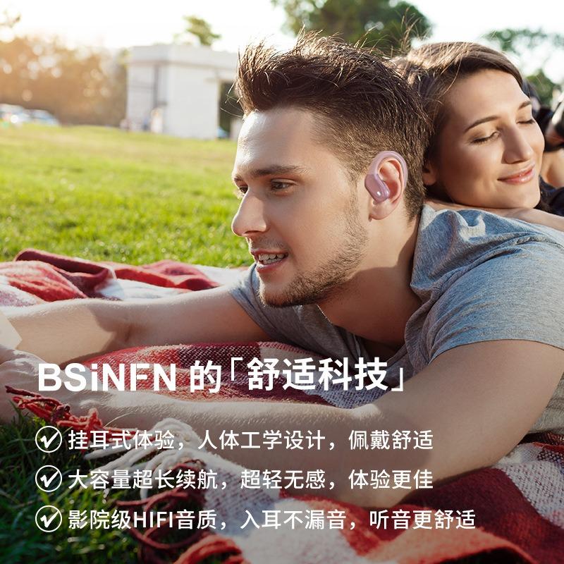 New Intelligent Technology Acoustic Noise Reduction Digital Display Charging Compartment Ear Type Wireless Headset High Definition Bluetooth Headset
