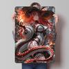 Anime Witch With Dragon Tail and Fire Tinplate Poster Customized Wall Art Vintage Retro Metal Signs for Room Decoration Cozy