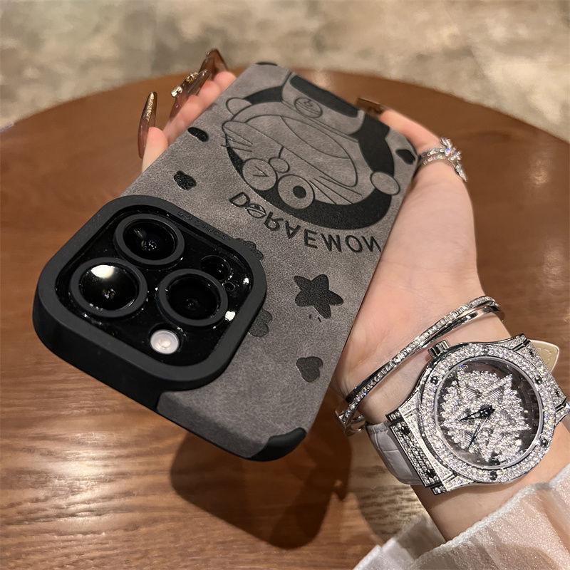 Cartoon Cat Apple 15 Couple Phone Case 14promax13 12 11 Three dimensional Anti Fall