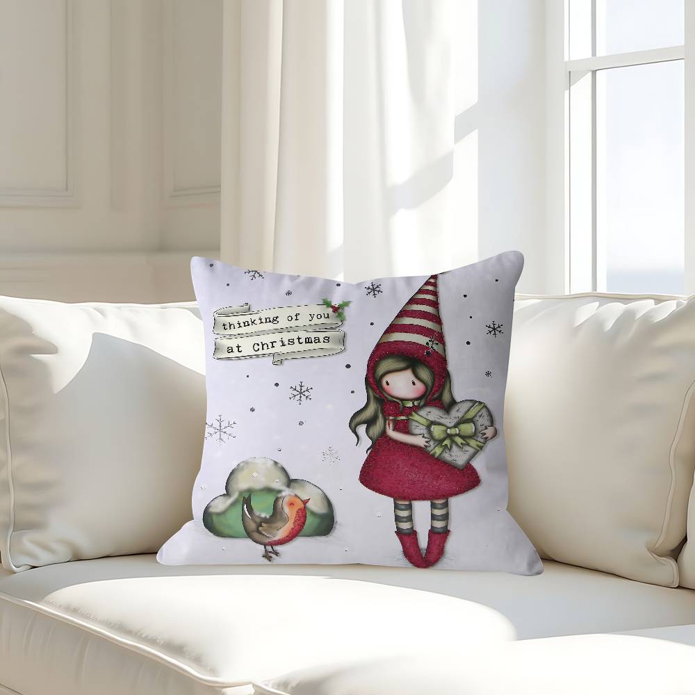 Niedliche G-Gorjusses S-Santoro Ahornblatt-Design Kissenbezug Fröhliche Herbsternte Deko Feiertagsdeko Kissenbezug