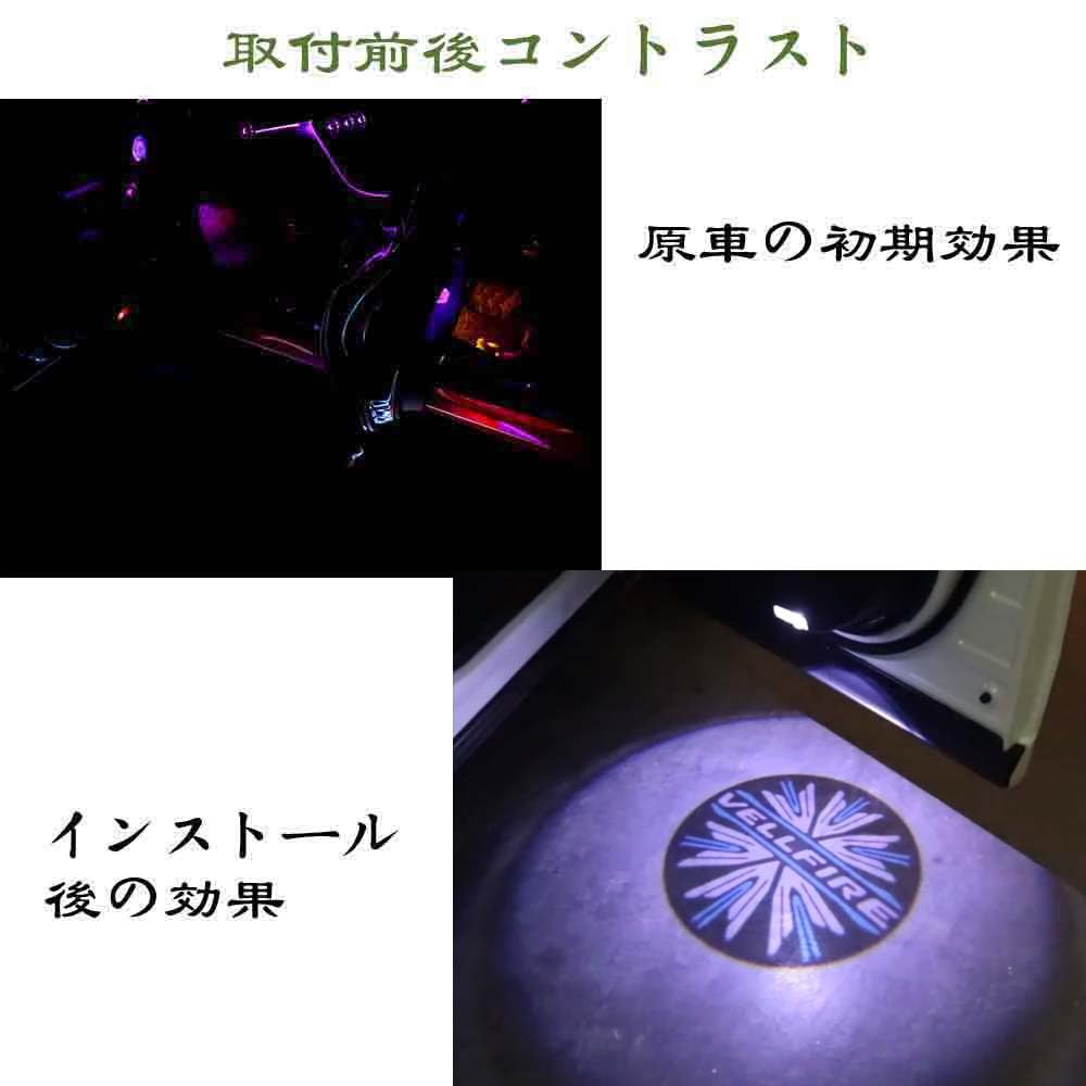 Ltsplay 20 Series Vellfire Q Courtesy Door Welcome LED Logo Door Lamps with Adjustable Set of 2 Lights, Lights, Projection, Angle,