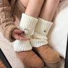 Knitted Lolita Girls JK Leg Warmers Women Long Socks Autumn Winter Wool Foot Cover Arm Warmer Y2K Crochet Heap Sock Boot Cuffs