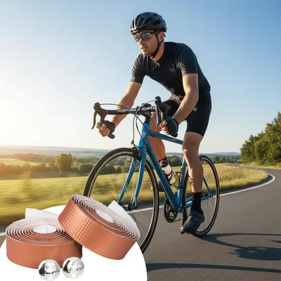 Bicycle Handlebar Tape Road Bike Anti Slip PU Grip Handlebar Wrap Colorful Fixie Bike Tape Carbon Fiber Pattern Comfortable