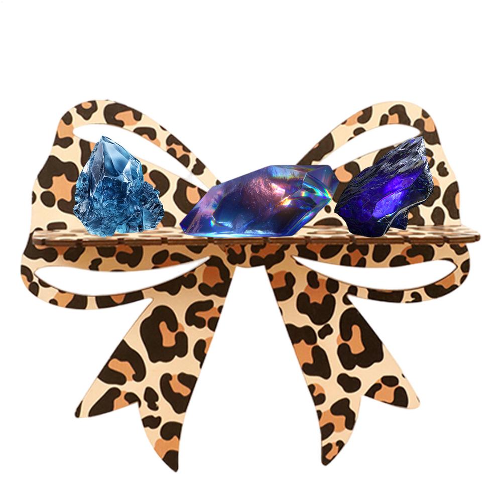 Creative Floating Rack Decorative Wooden Floating Shelves Bow Wall Shelves Small Wall Decor No Drill Display Rack For Bedroom &