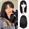 Short  Wig With Bangs for Women Synthetic  Wigs Black Brown Cosplay Wigs for Party Daily Shoulder Length