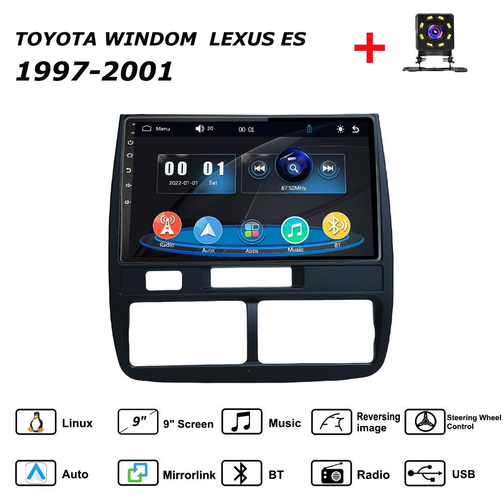 

Car Radio Multimedia MP5 Player Head Unit Stereo BT For TOYOTA WINDOM LEXUS ES 1997-2001 чёрный