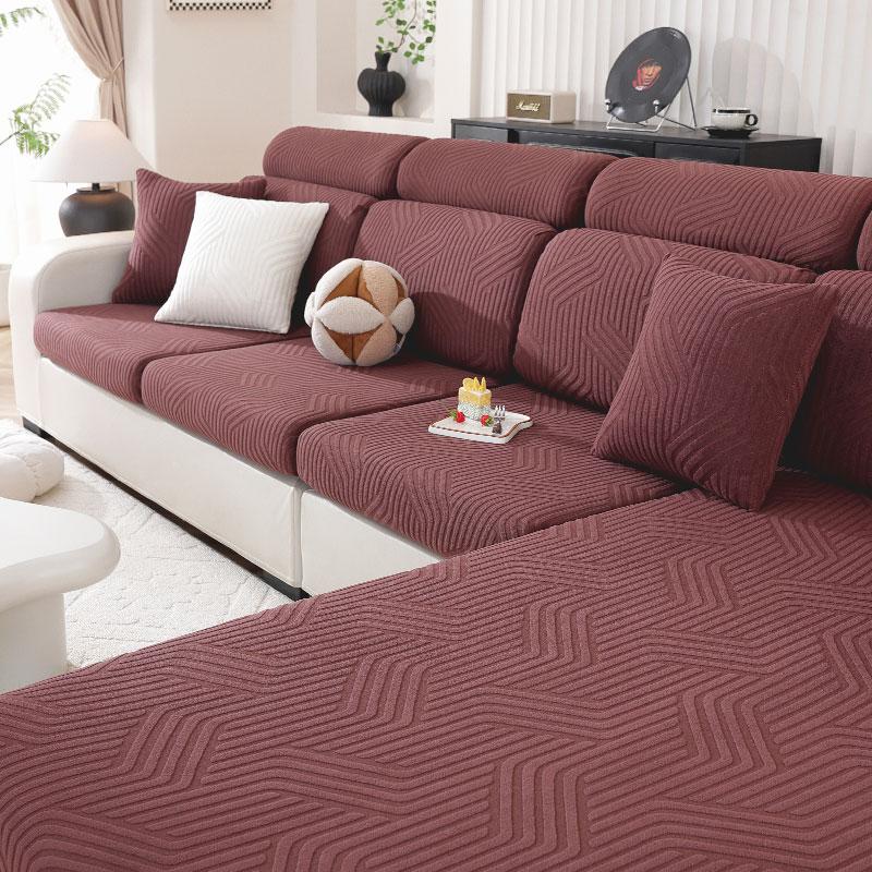 Lanmolife 1Pc Sofa Cushion Cover Super Elastic Sofa Furniture Protective Covers Spandex Non-Slip Machine Washable