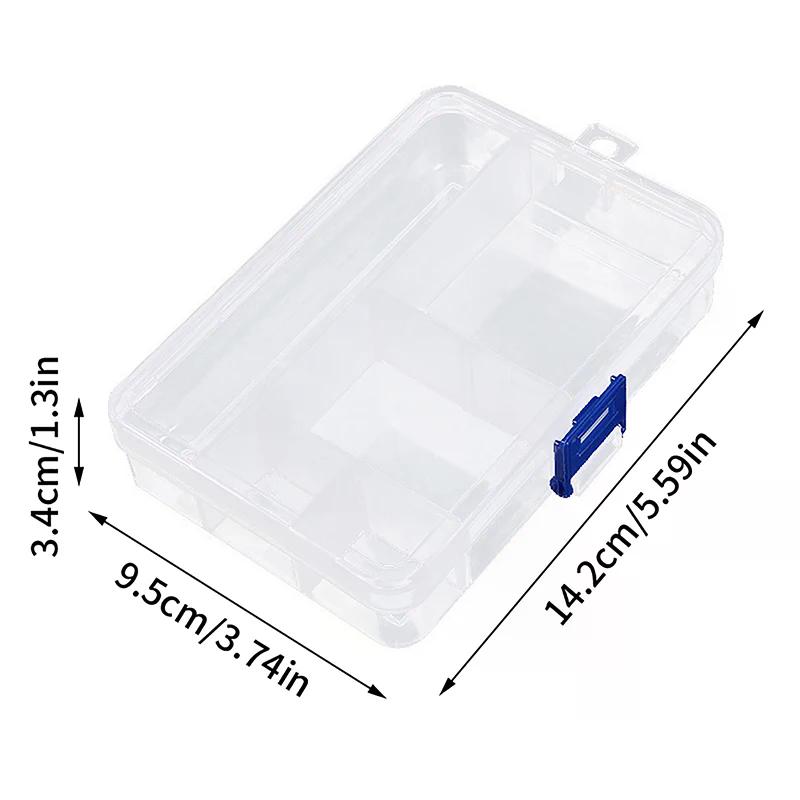 Hot Transparent Plastic Storage Jewelry Box Compartment Adjustable Container For Beads Earring Ring Necklace Box For Jewelry Box