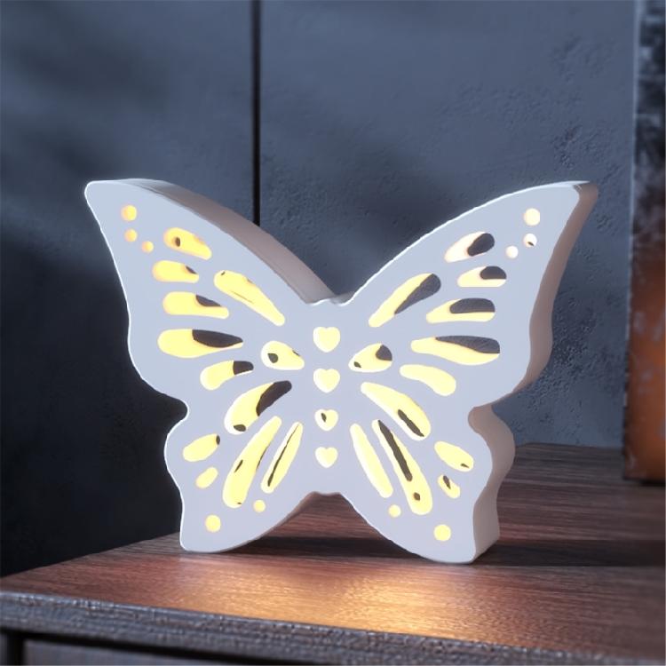 Hollowed Butterfly Heart Silicone Candle Stand Molds for Epoxy Resin Candle Holder Tealight Holder Gypsum Decoration